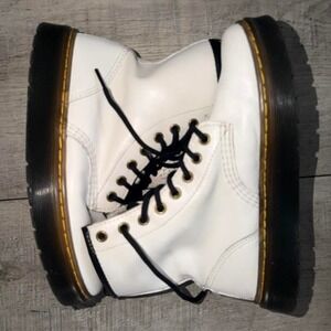 Dr. Martens white platform boots women ‎ size 6